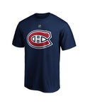 Fanatics Montreal Canadiens Authentic Stack T-Shirt - Caufield - NAVY, front view