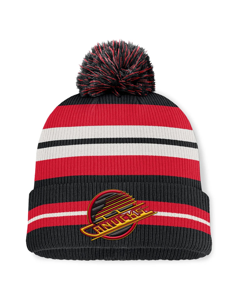 Fanatics Vancouver Canucks Decades Collection Cuffed Knit Hat with Pom