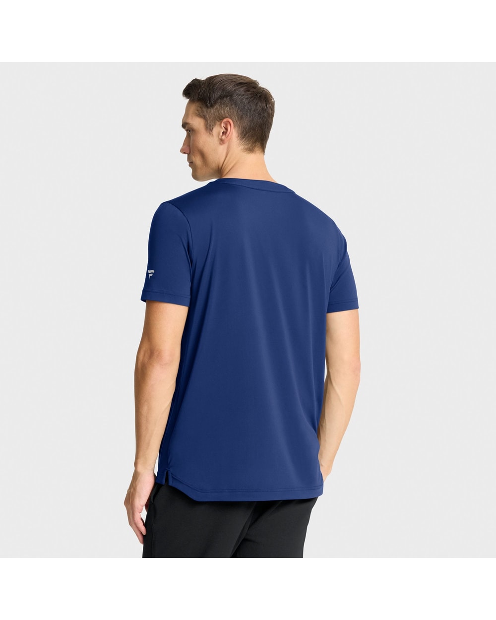 Vancouver Canucks Fanatics Blue Authentic Pro Rink Tech T-Shirt - on-model back