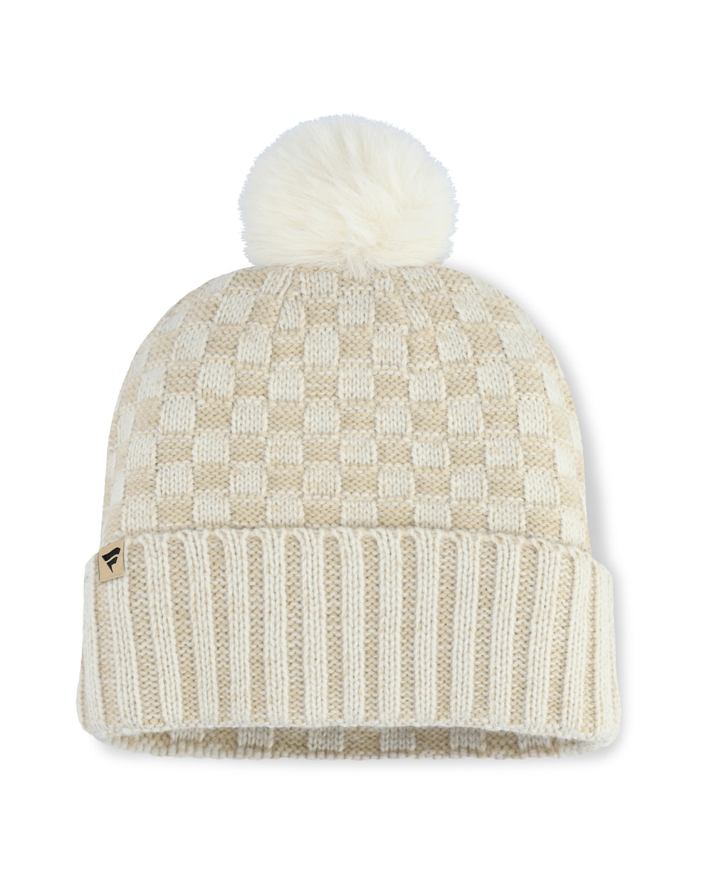 Fanatics Edmonton Oilers Women's Natural Heritage Blaze Cuffed Knit Hat with Pom