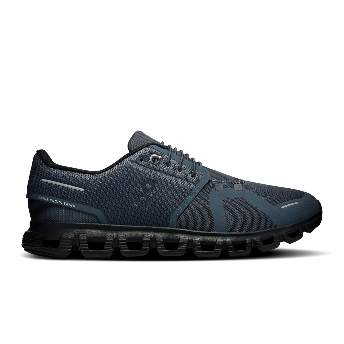 On Cloud Men's Cloud 6 Walking Shoes - NAVY/BLACK, side view