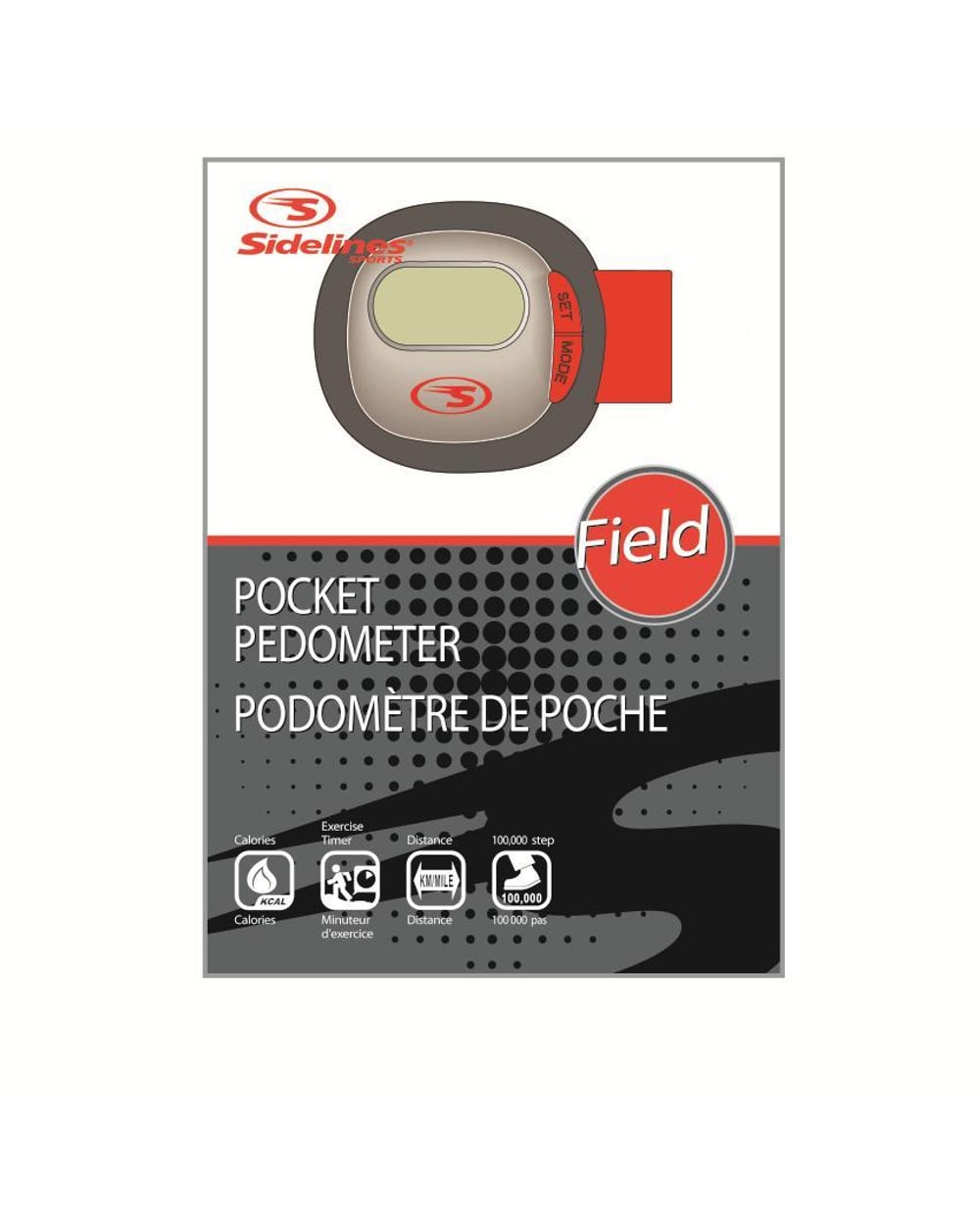 Sidelines Sports Field Pocket Pedometer