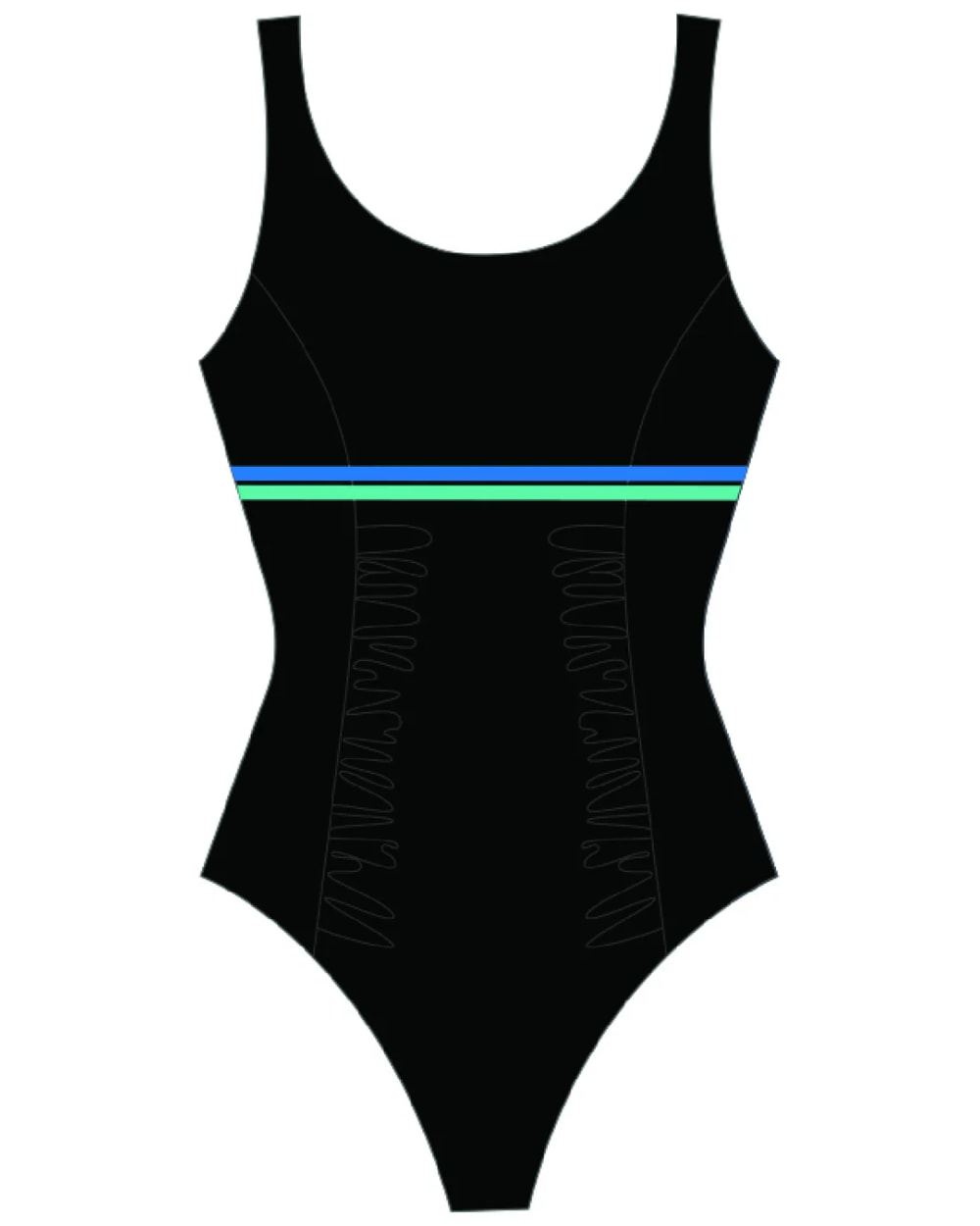 Finz Women's Ruched Banded One-piece Swimsuit