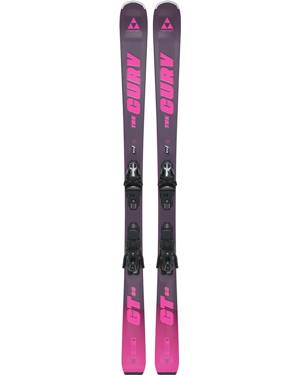 Fischer Curv GT 80 Twin Powerrail Skis with RSW 11 GW Powerrail Ski Bindings