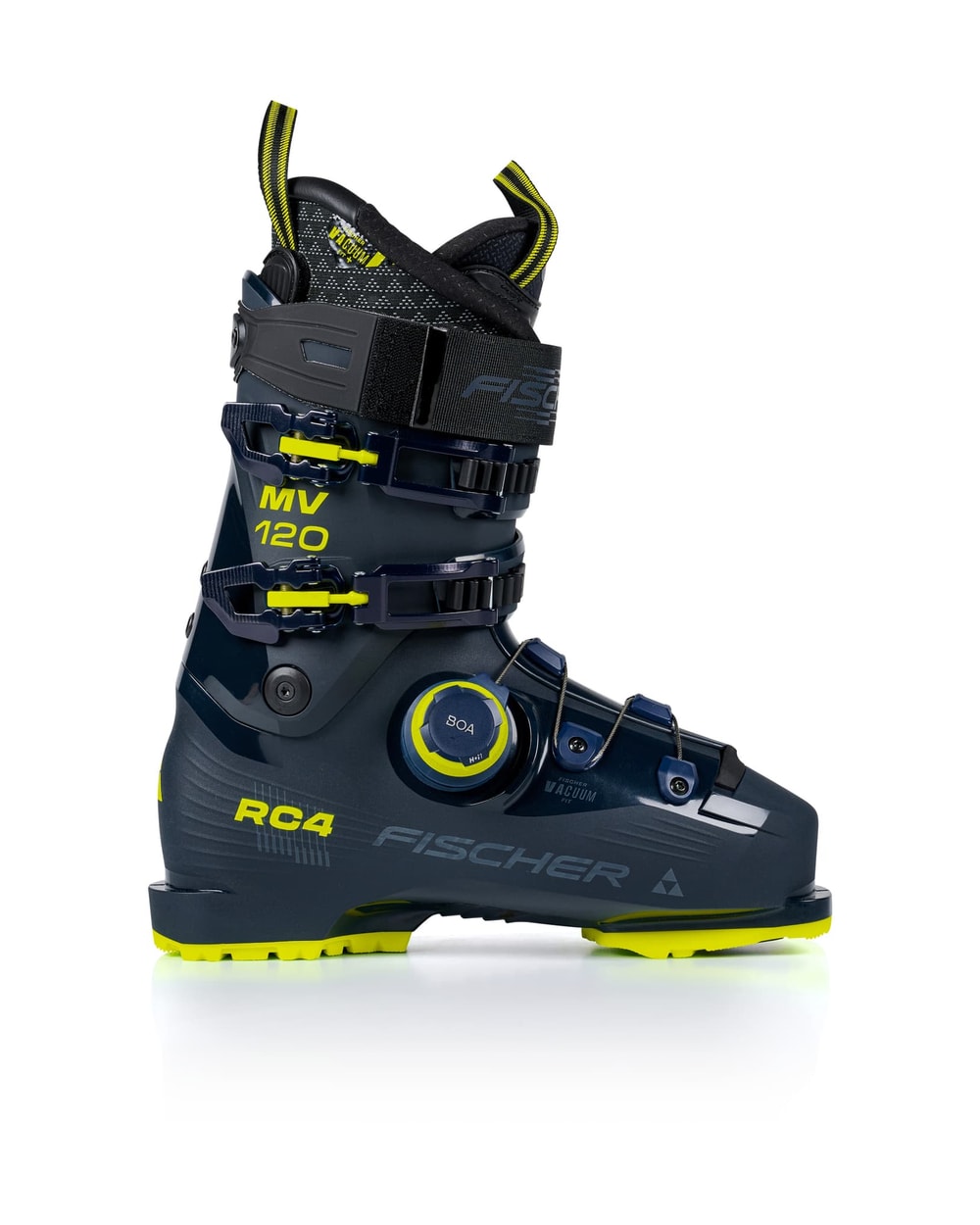 Fischer RC4 120 MV VAC BOA Ski Boots - Dark Blue, side view