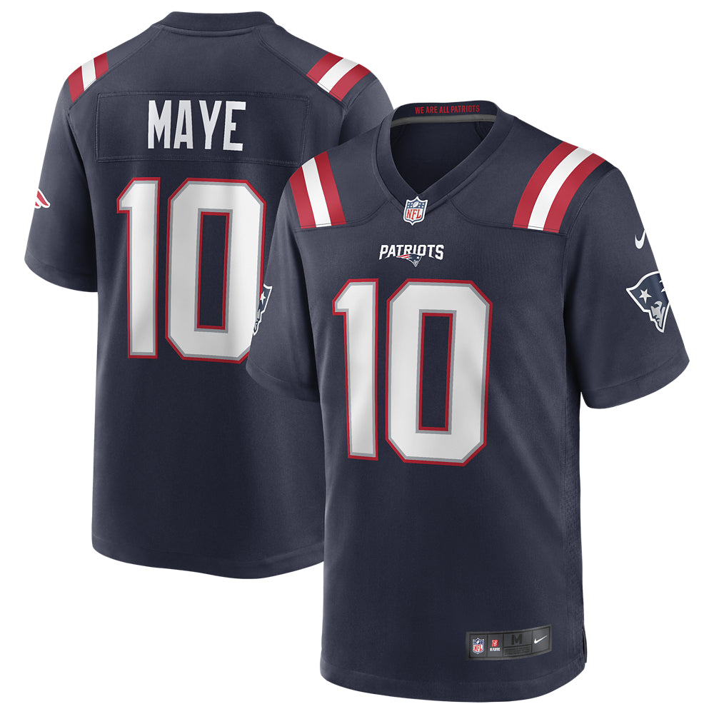 Nike Men's Drake Maye New England Patriots Home Game Player Jersey - front