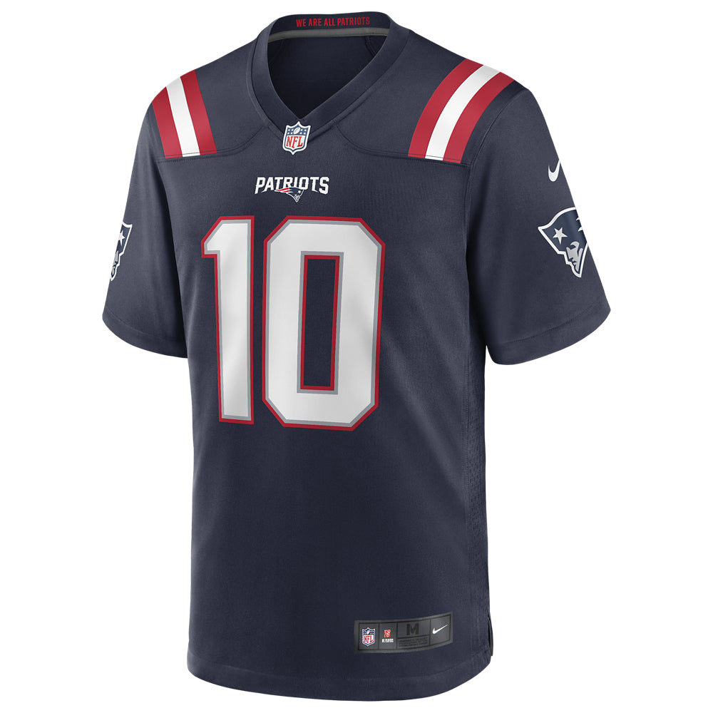 Nike Men's Drake Maye New England Patriots Home Game Player Jersey - back