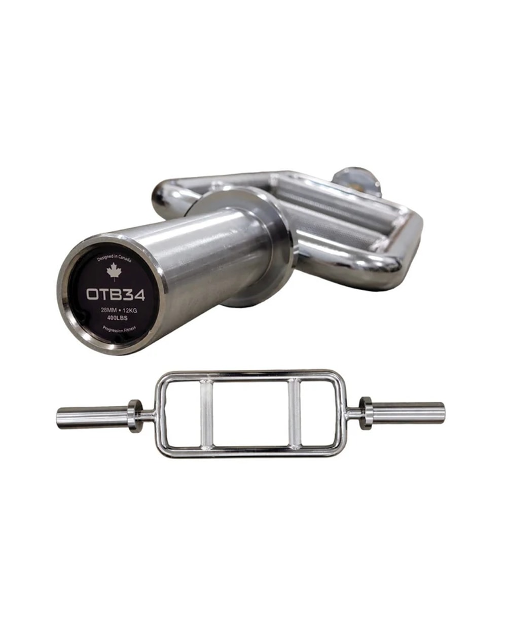 Flaman Progression Chrome Olympic Tricep Bar - (400 LB - 28 MM)