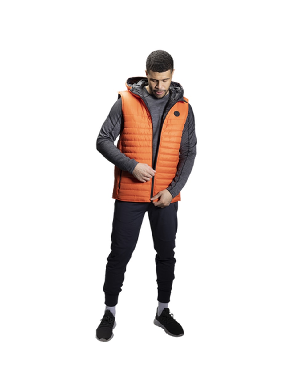 Fleece Hooded Puffer Vest Men's