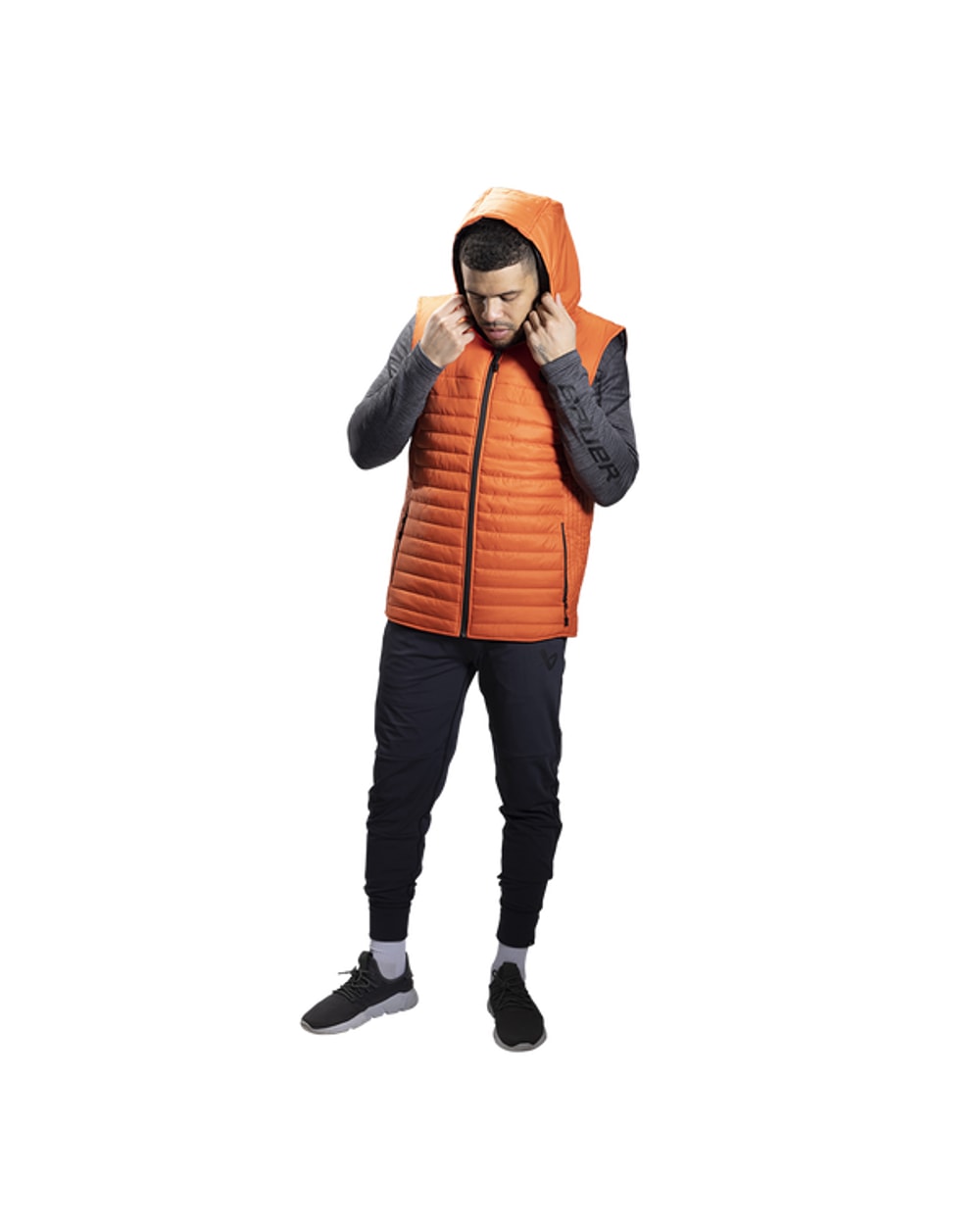 Fleece Hooded Puffer Vest Men's