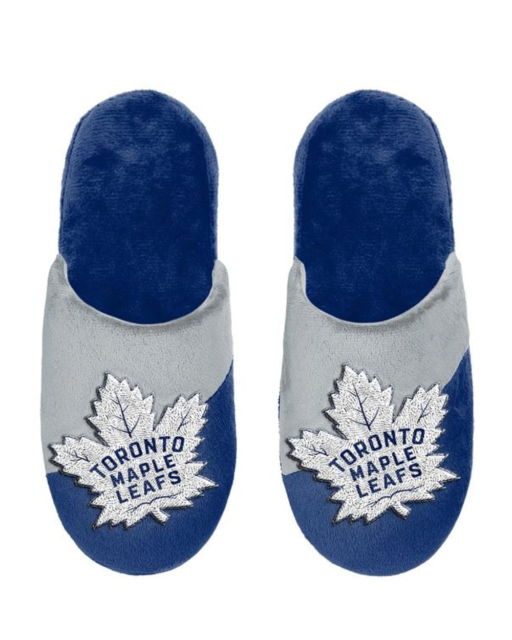FOCO NHL Big Logo Adult Slippers - Toronto Maple Leafs