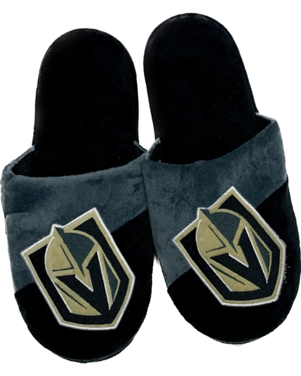 FOCO NHL Big Logo Adult Slippers- Vegas Golden Knights