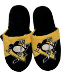 FOCO NHL Big Logo Youth Slippers - Pittsburgh Penguins