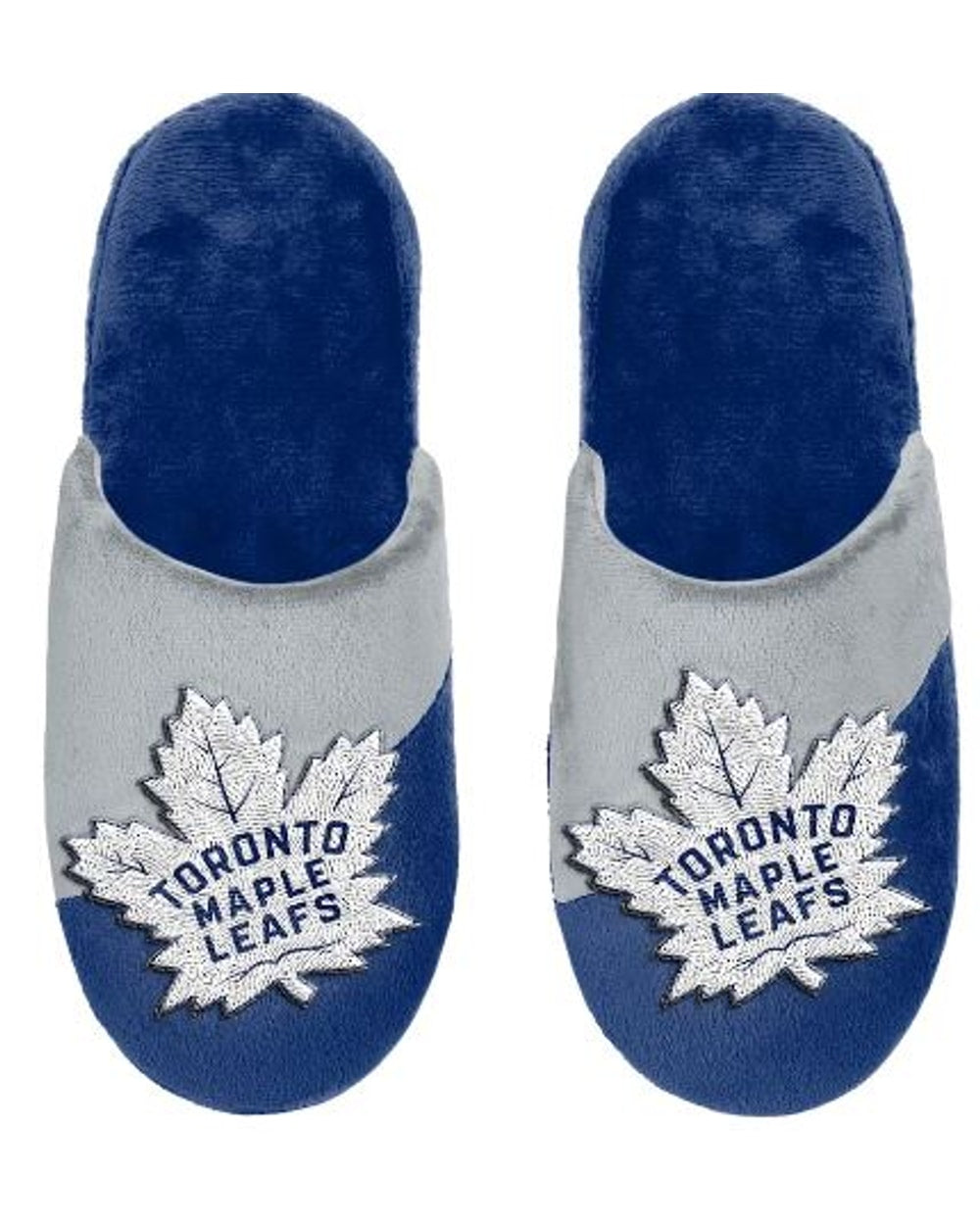 FOCO NHL Big Logo Youth Slippers - Toronto Maple Leafs