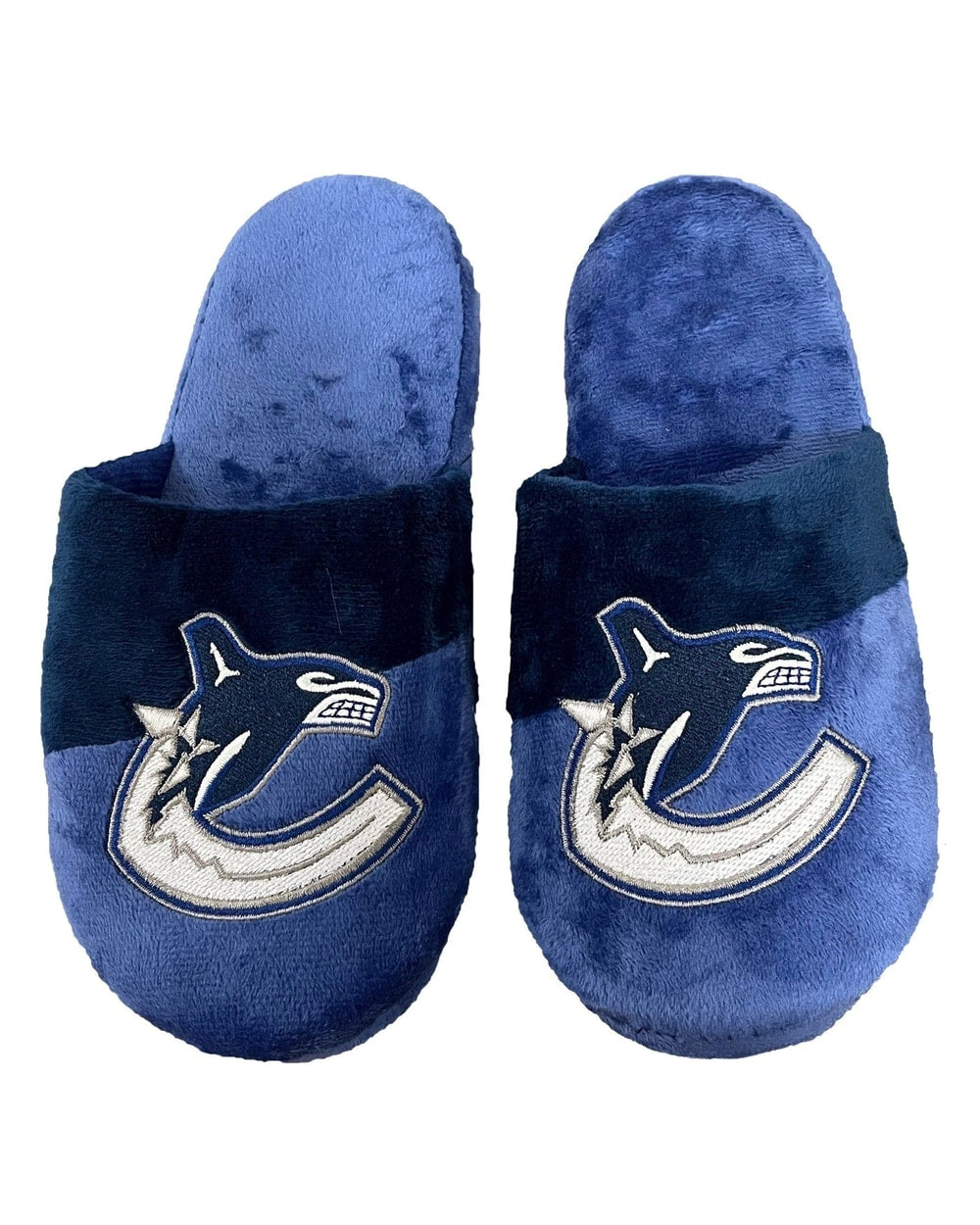 FOCO NHL Big Logo Youth Slippers - Vancouver Canucks