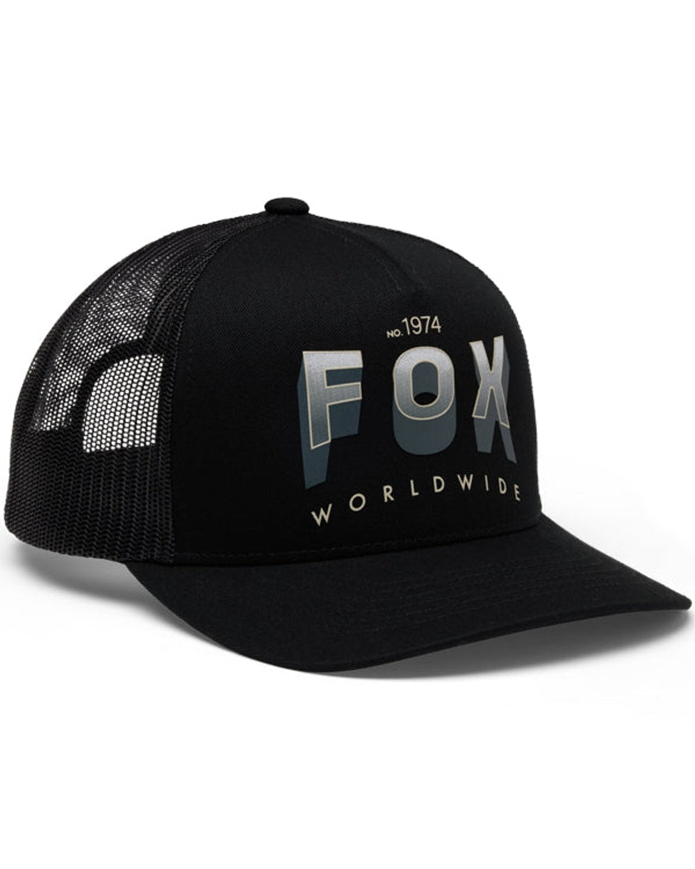 Fox Block Mesh Trucker Hat - Black