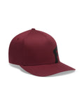 Fox F Head X Flexfit Hat - Dark Maroon - front