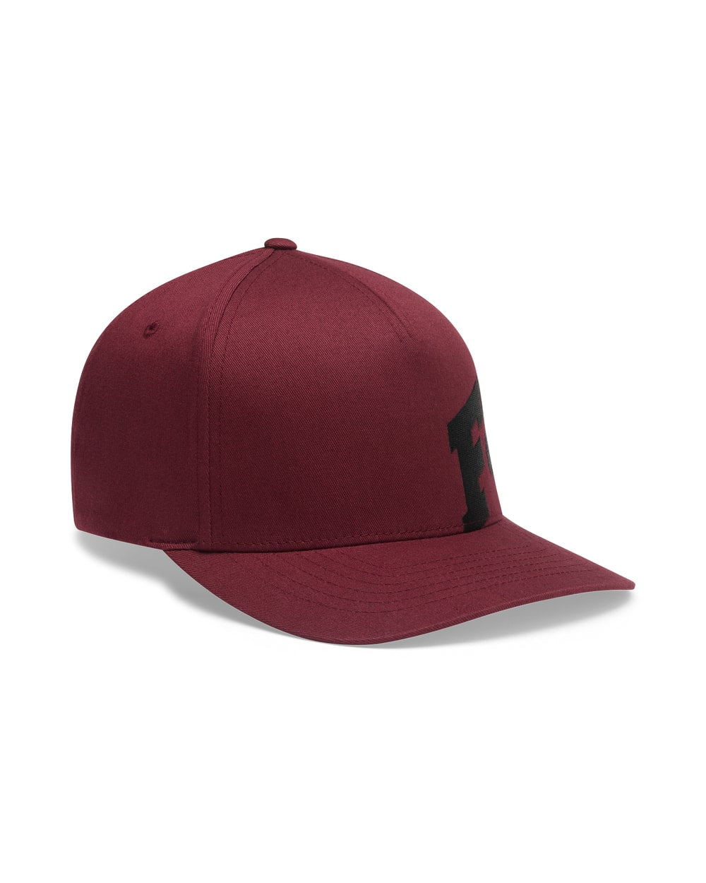 Fox F Head X Flexfit Hat - Dark Maroon - front