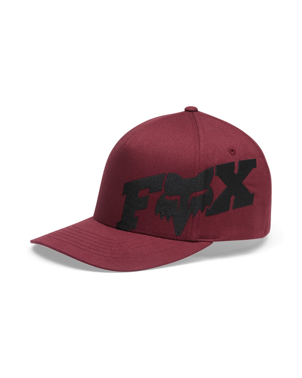 Fox F Head X Flexfit Hat - Dark Maroon - side