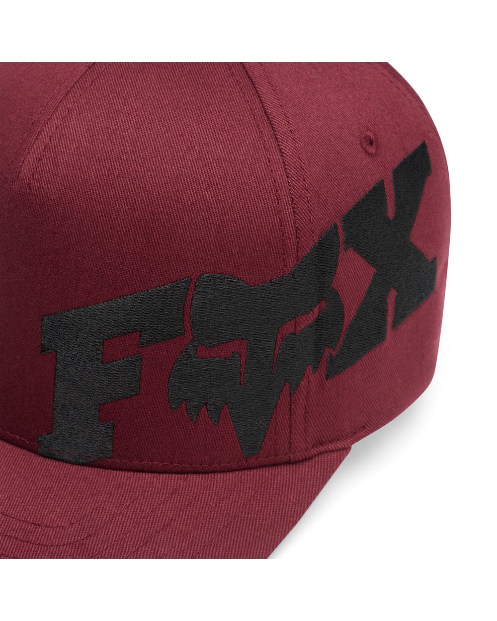 Fox F Head X Flexfit Hat - Dark Maroon - detail