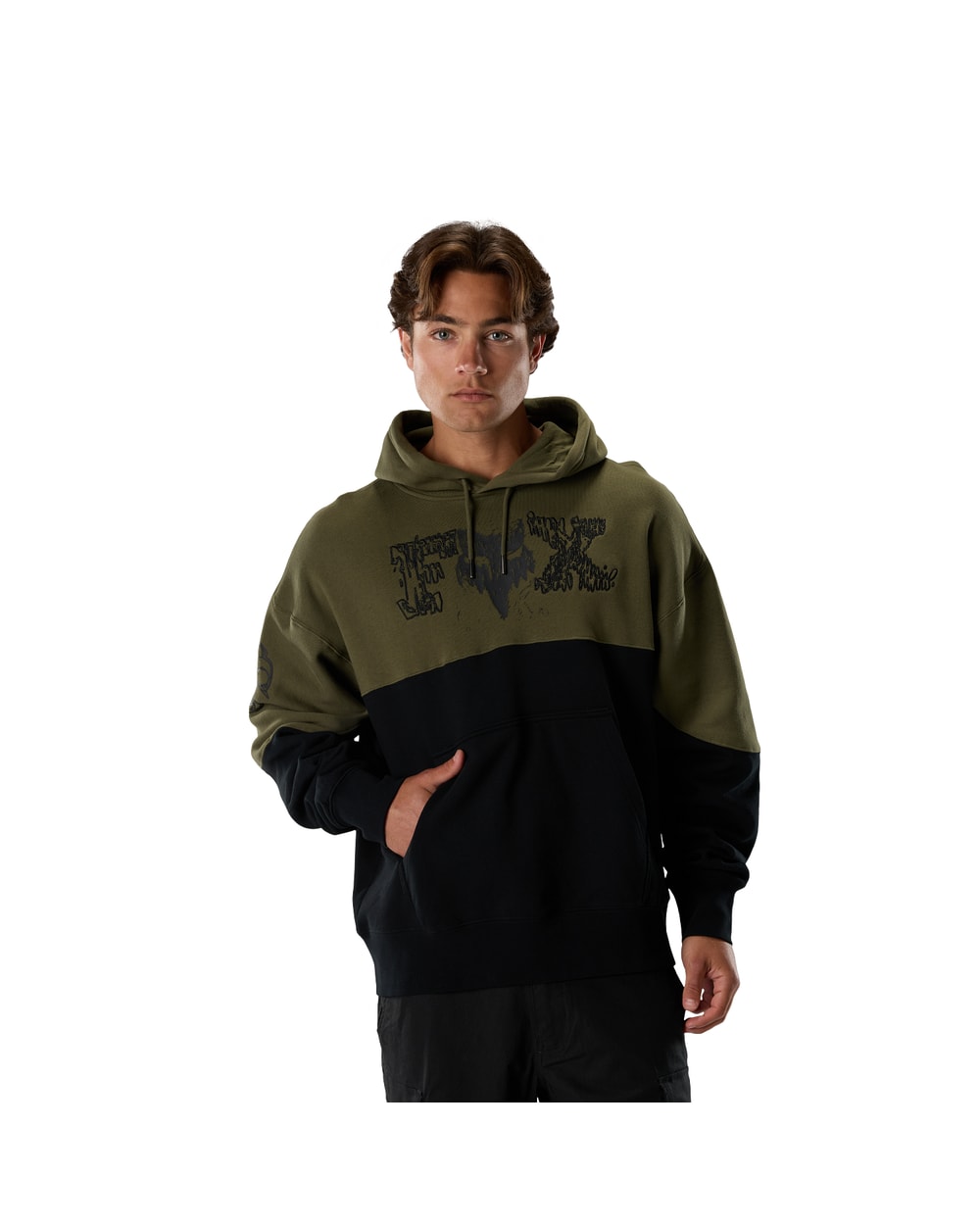 Fox Men's Abyss Fleece Pullover Hoodie - Olive Green