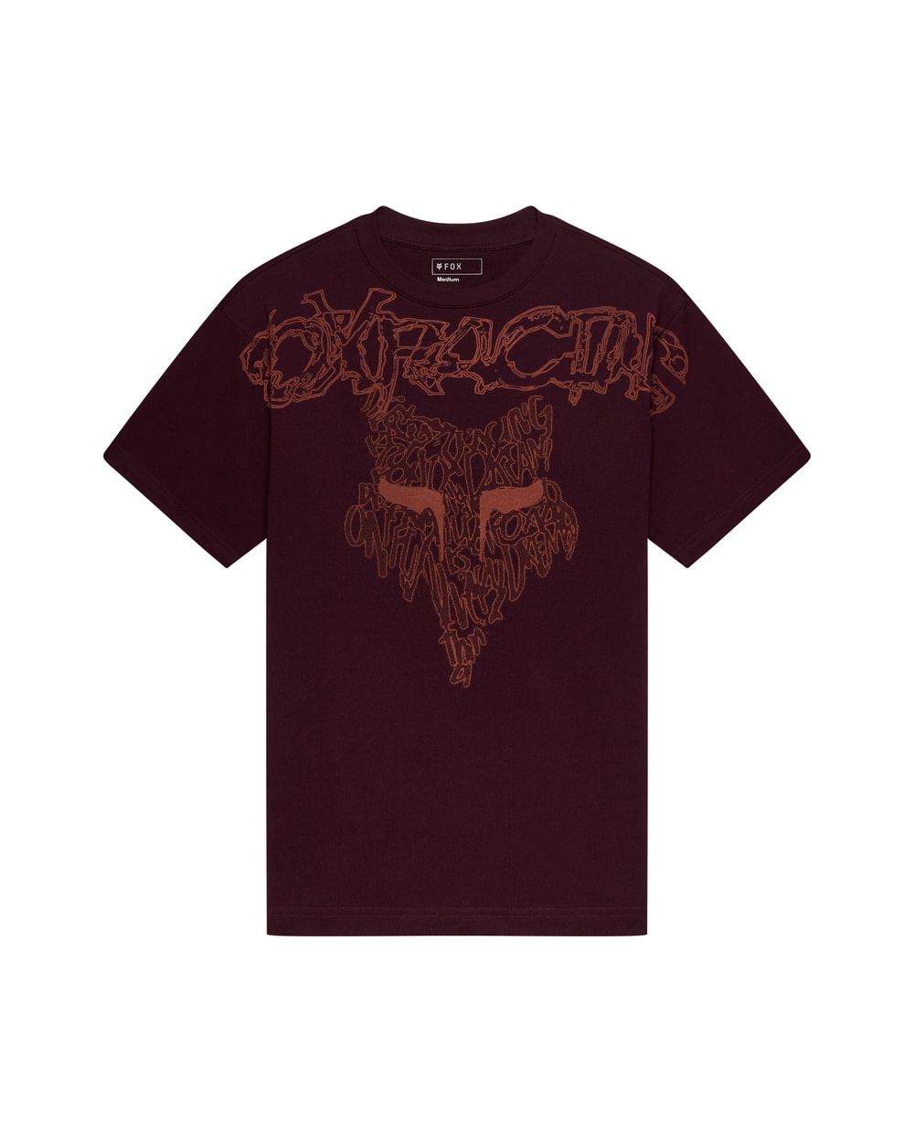 Fox Men's Abyss Heavyweight Short Sleeve T-Shirt - Dark Maroon
