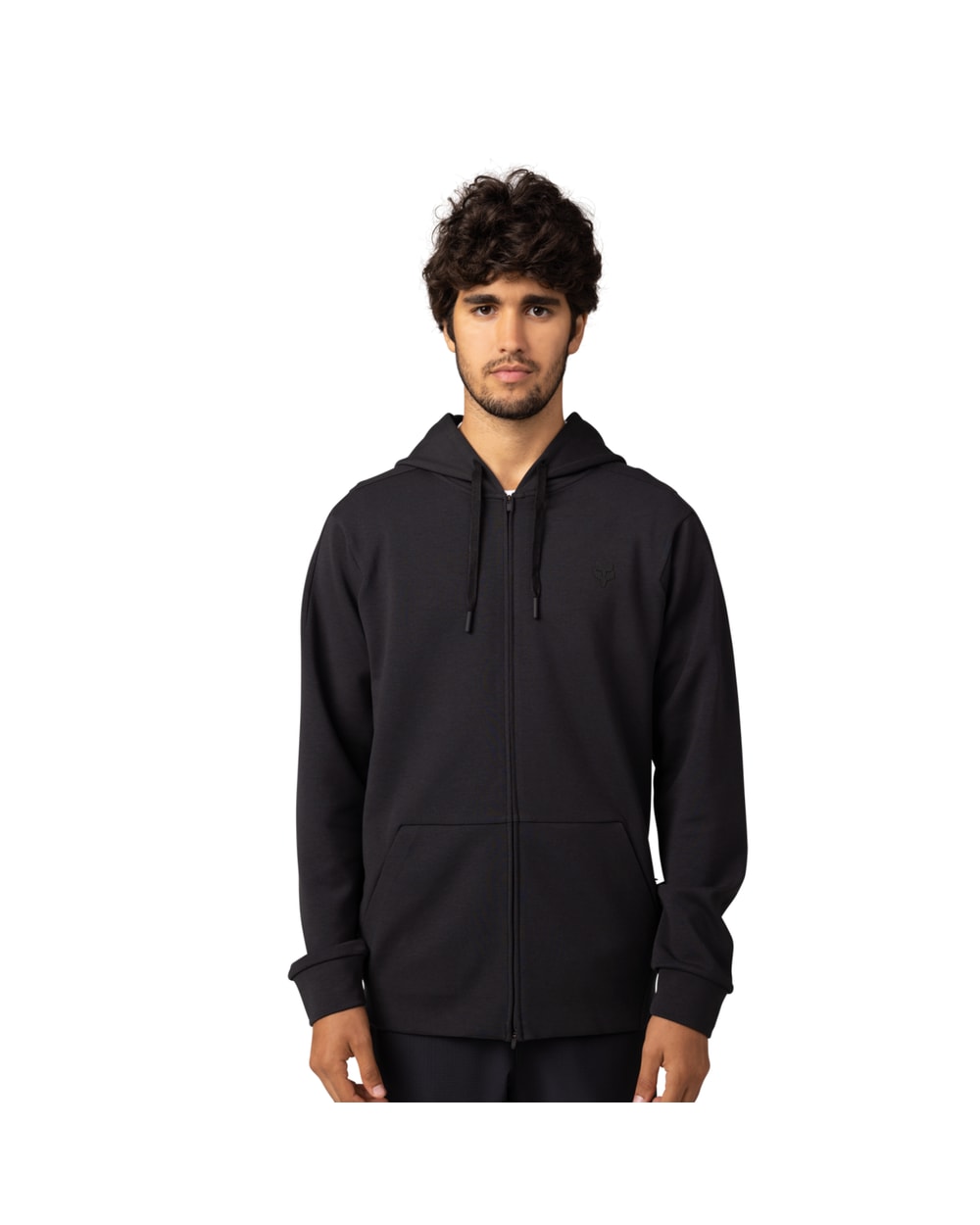 Fox Rise Zip Hoodie Black front