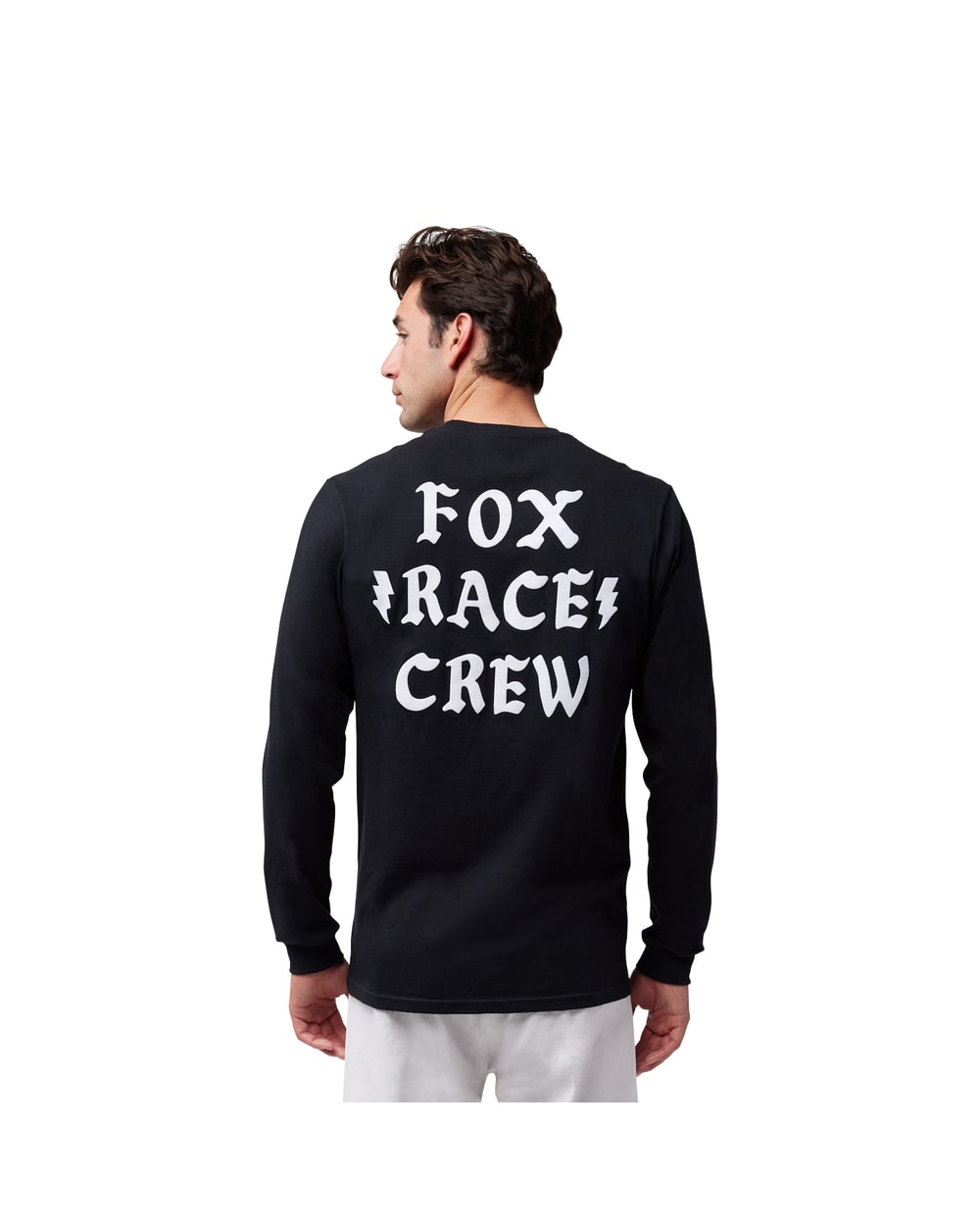 Fox Race Crew Long Sleeve Tee - Black - Detail