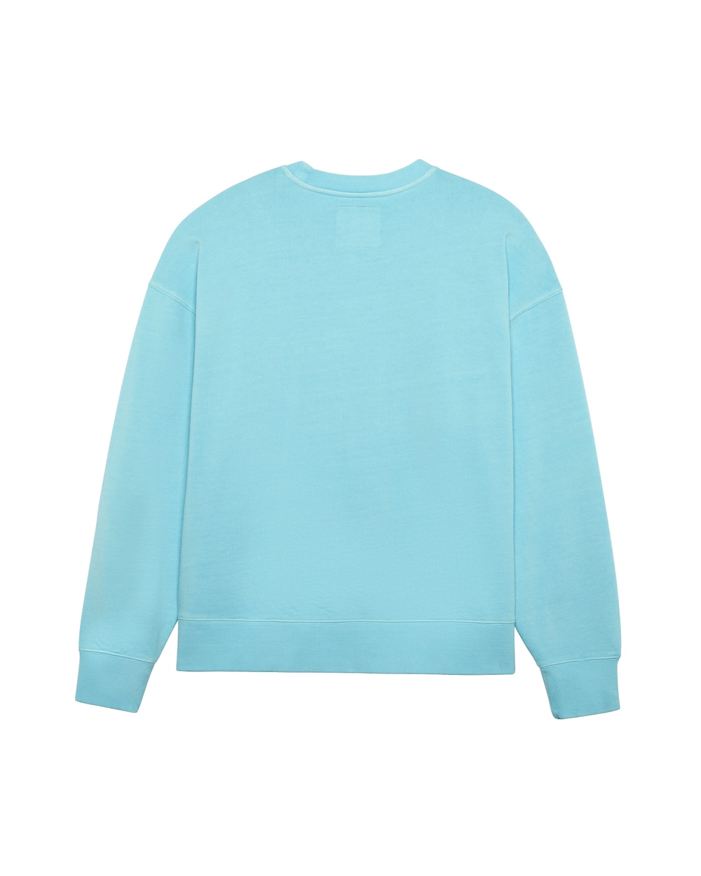Fox Wordmark Oversized Crew Pullover - Light Blue - Back