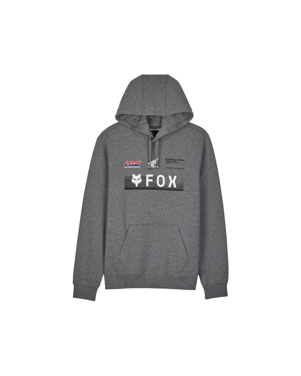 Fox x Honda Pullover Hoodie Heather Graphite Grey front