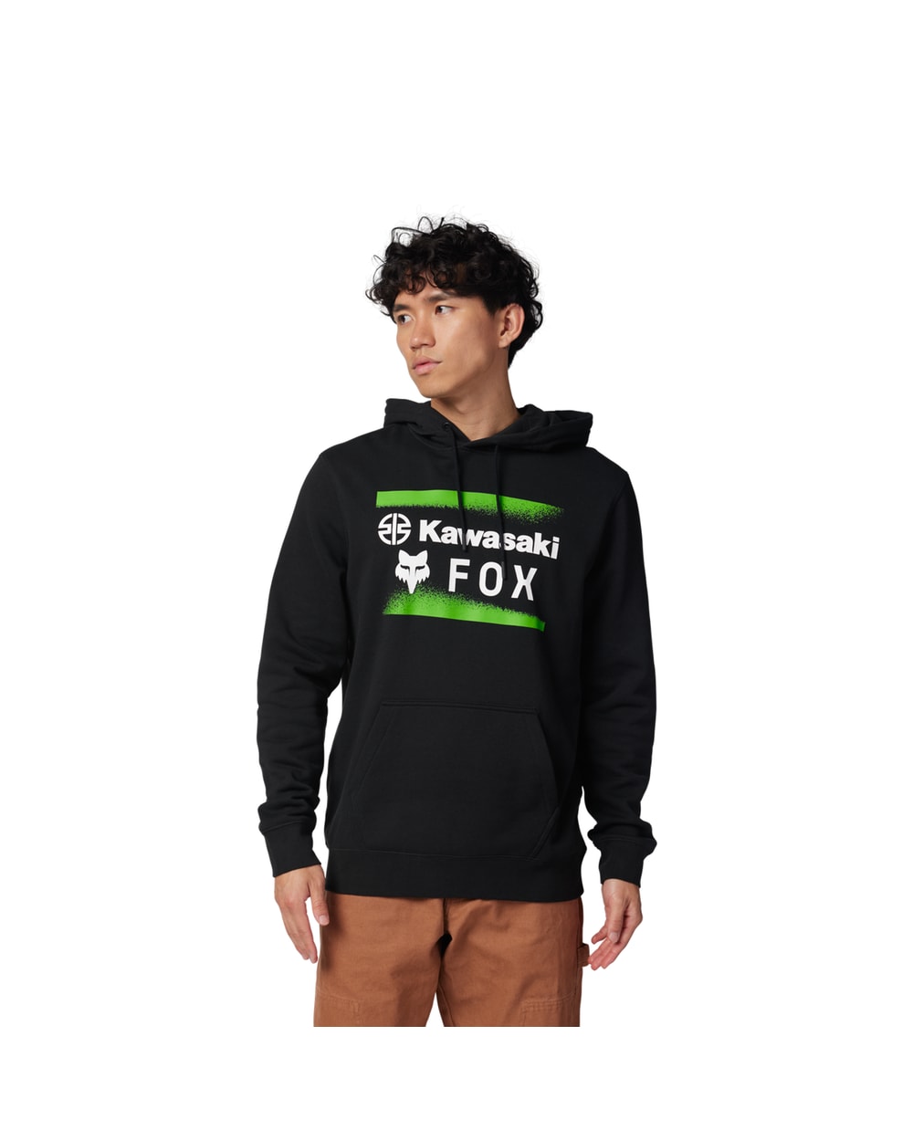 Fox x Kawasaki Pullover Hoodie Black detail