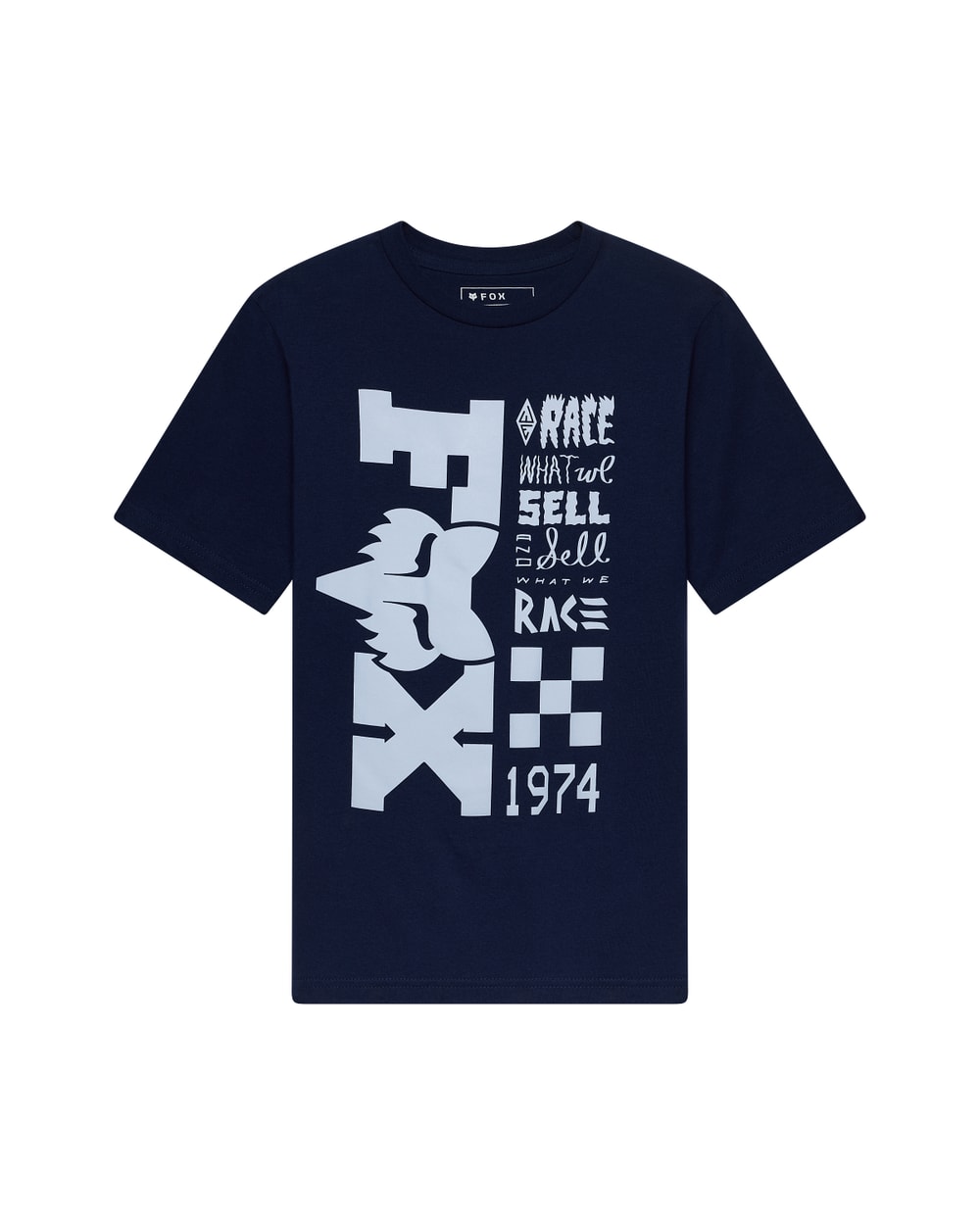 Fox Youth Bend Short Sleeve Tee Navy front