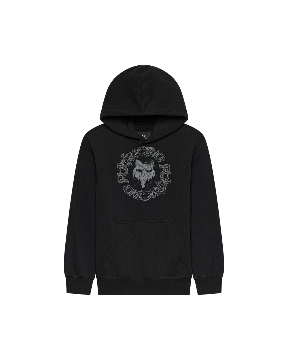 Fox Youth Slowburn Fleece Pullover Hoodie Black front
