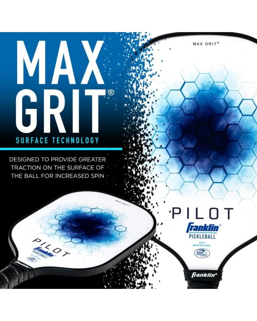 Franklin Pilot Series Fiberglass Paddle With MAXGRIT®