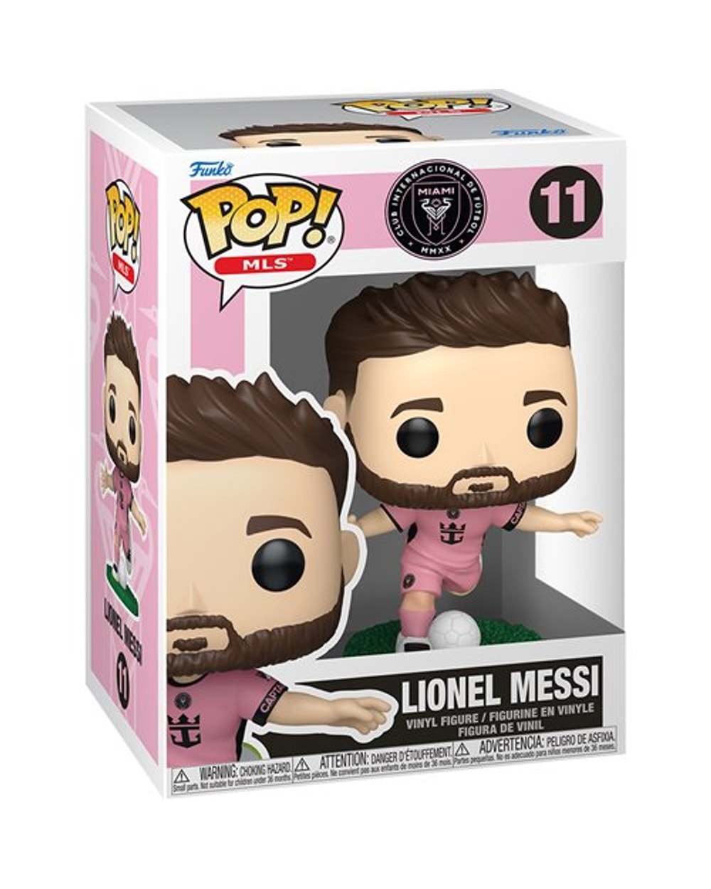 Funko Lionel Messi Inter Miami Pink MLS Pop Soccer Collectible Figure