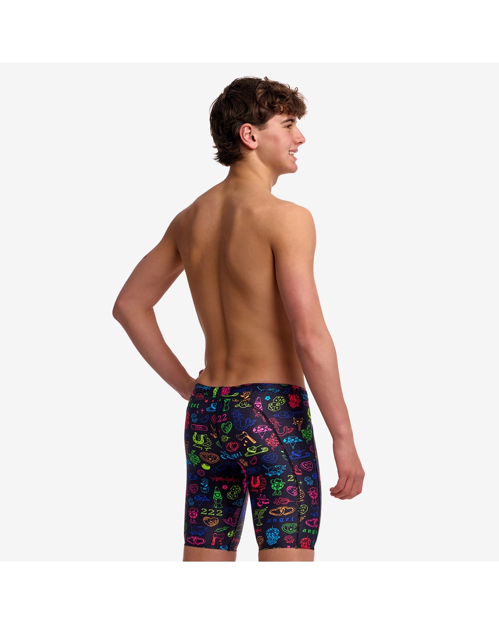 Funky Trunks Boys' Training Jammers - DOODLES, back