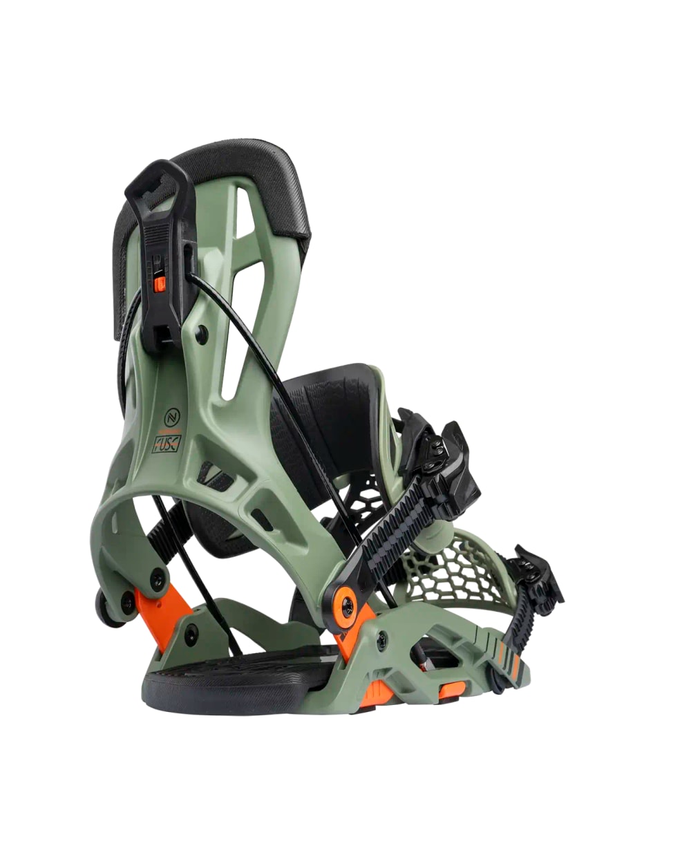 Nidecker Flow Fuse Hybrid Snowboard Binding - Khaki, front view