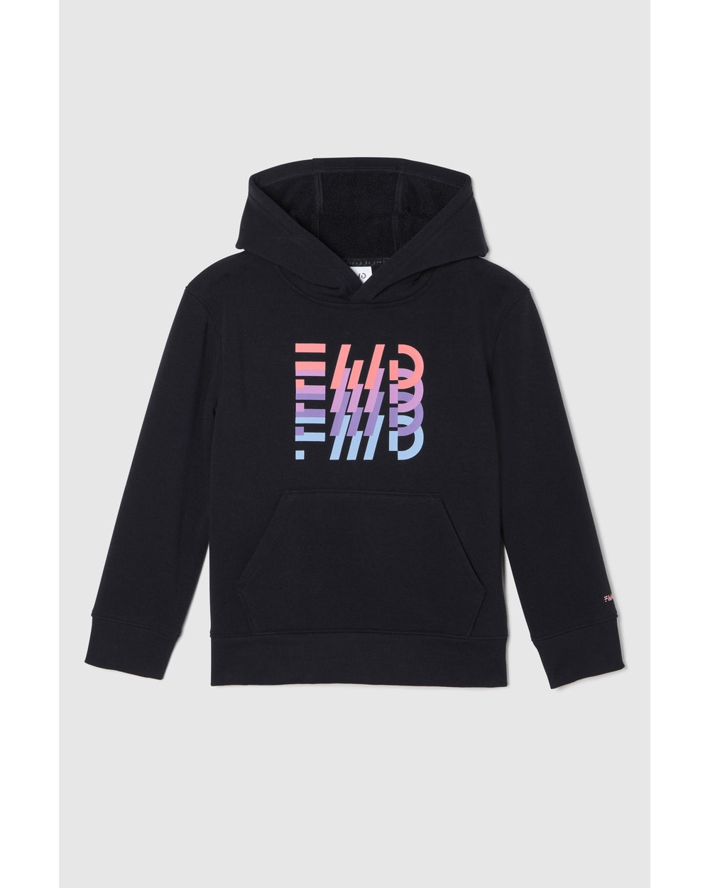 FWD Girl's All Year Pullover Hoodie - Black Beauty, flat lay