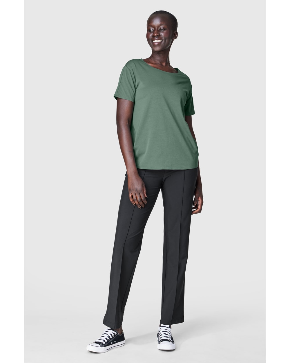 FWD Friday DriRelease Minimal Tee Laurel Wreath on model