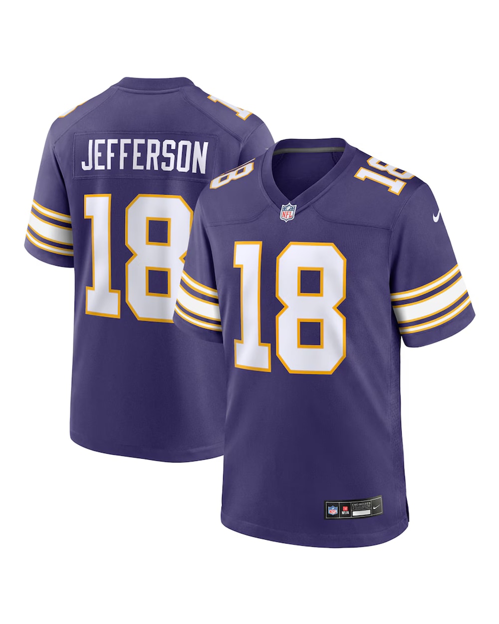Nike NFL Minnesota Vikings #18 Justin Jefferson Game Jersey