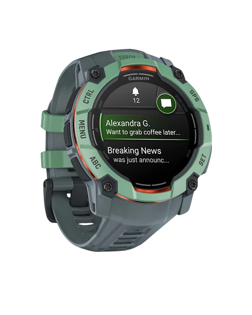Garmin Instinct 3 AMOLED 50mm Neo Tropic/Twilight side view