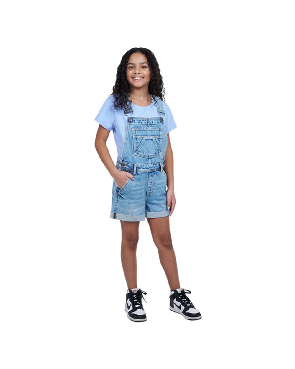 Girl's Henley Short Overall