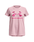 Girl's Tech Print Fill Big Logo Short Sleeve