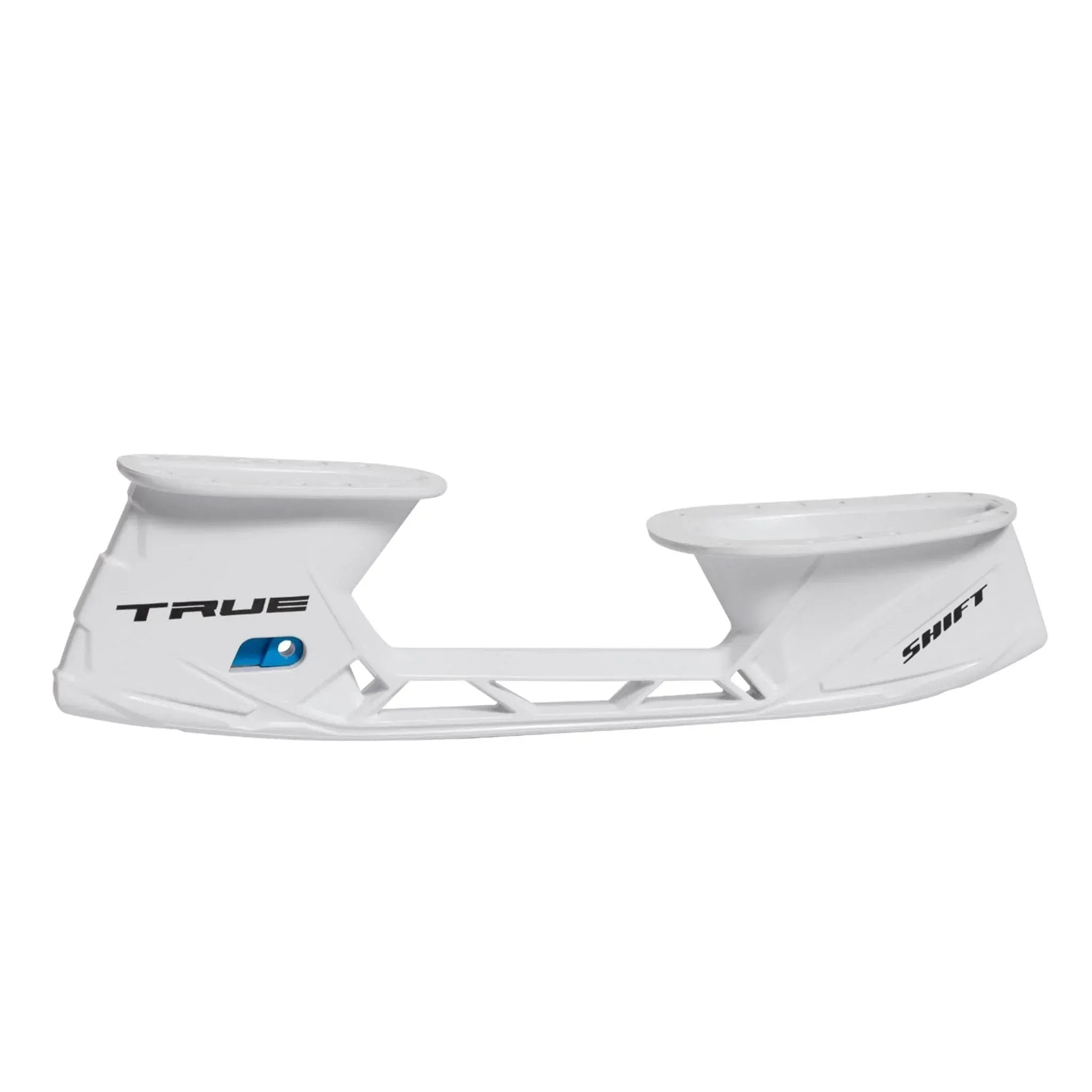 True Shift Attack goalie skate holder in white