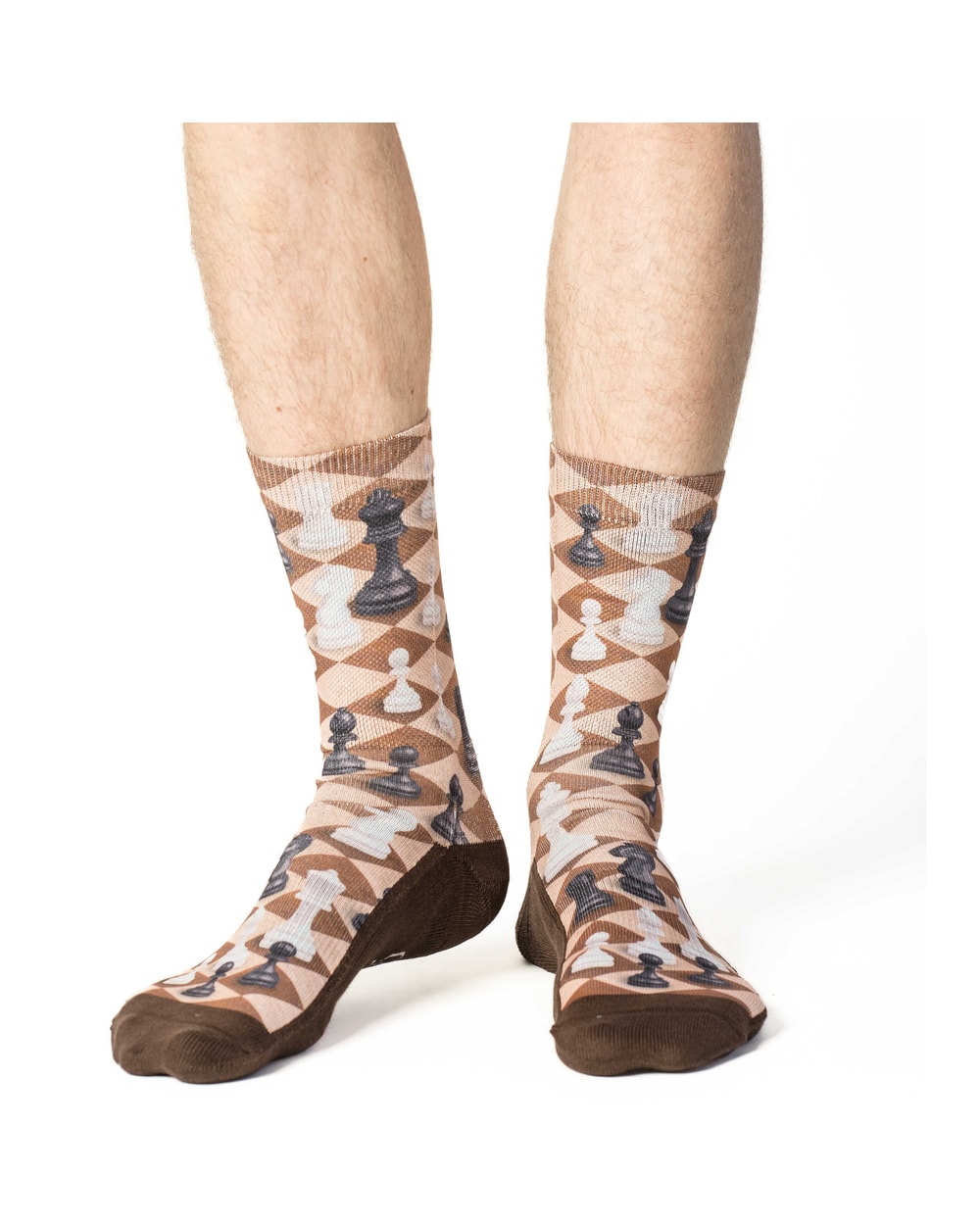 Good Luck Sock Chess Board Socks - front view