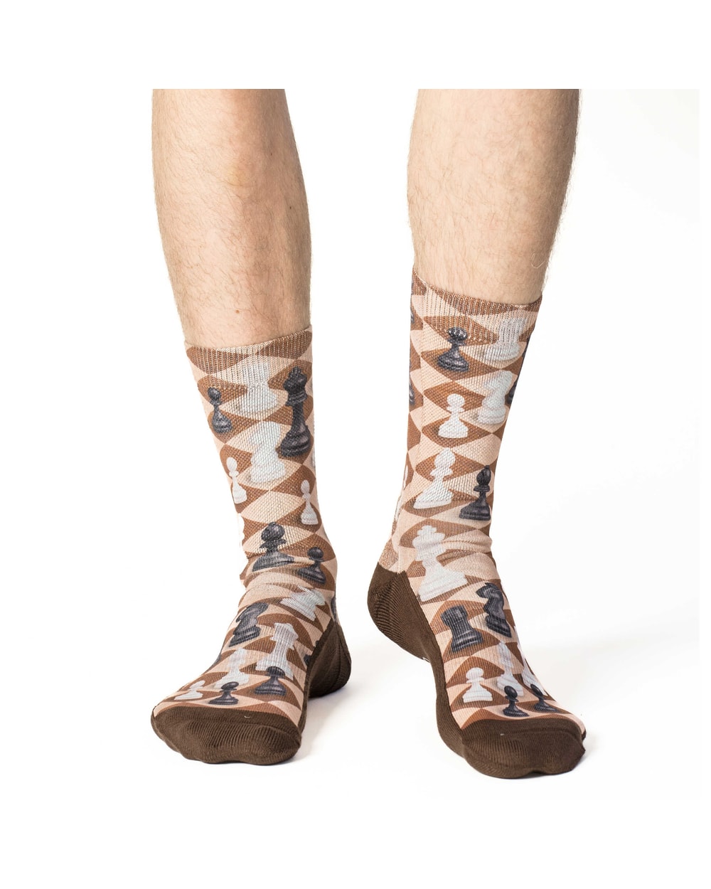 Good Luck Sock Chess Board Socks - side view