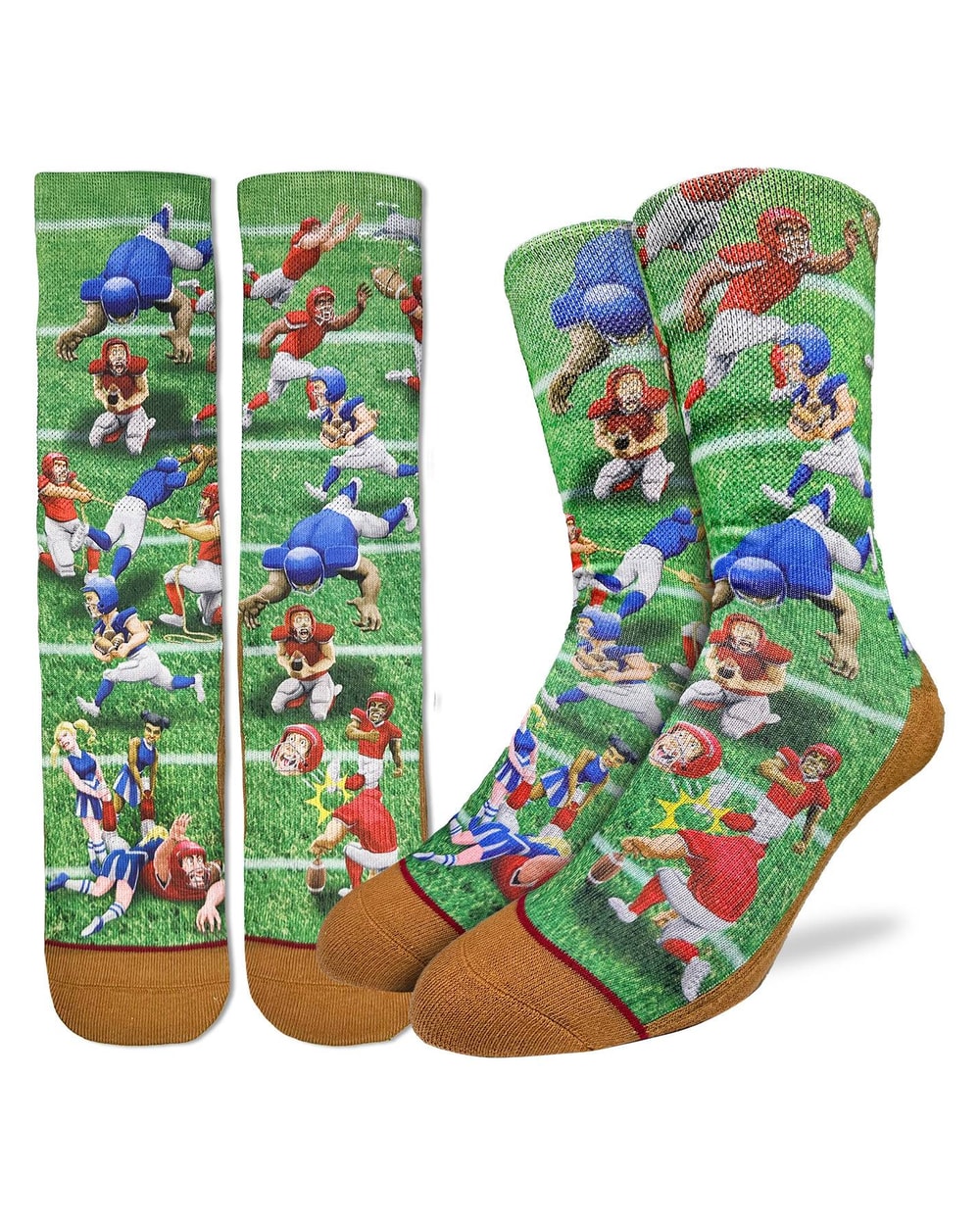 Good Luck Sock Crazy Football Socks - front