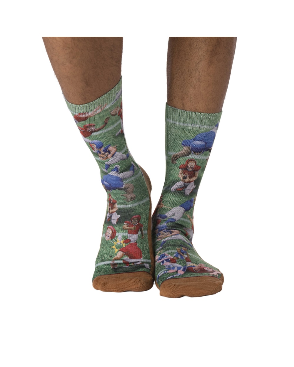 Good Luck Sock Crazy Football Socks - worn