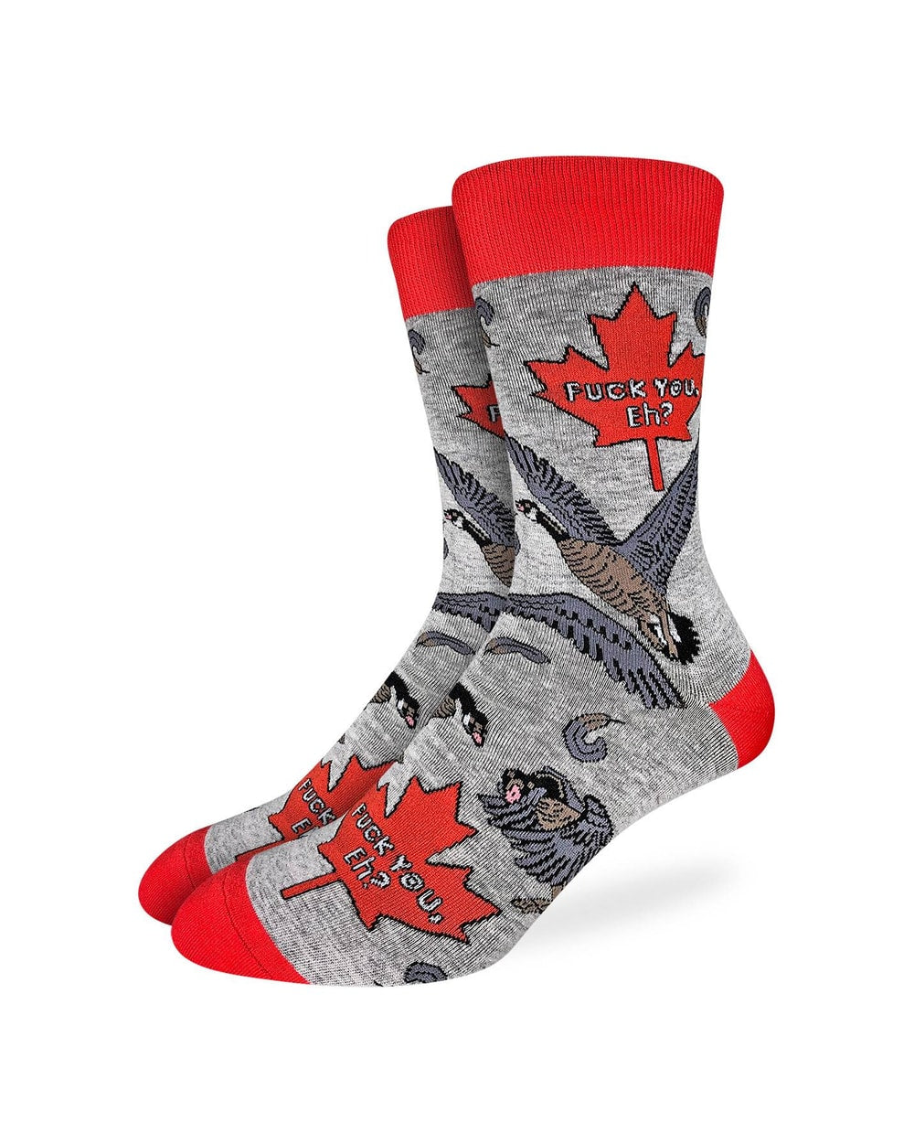 Good Luck Sock Mean Canada Goose socks, flat lay