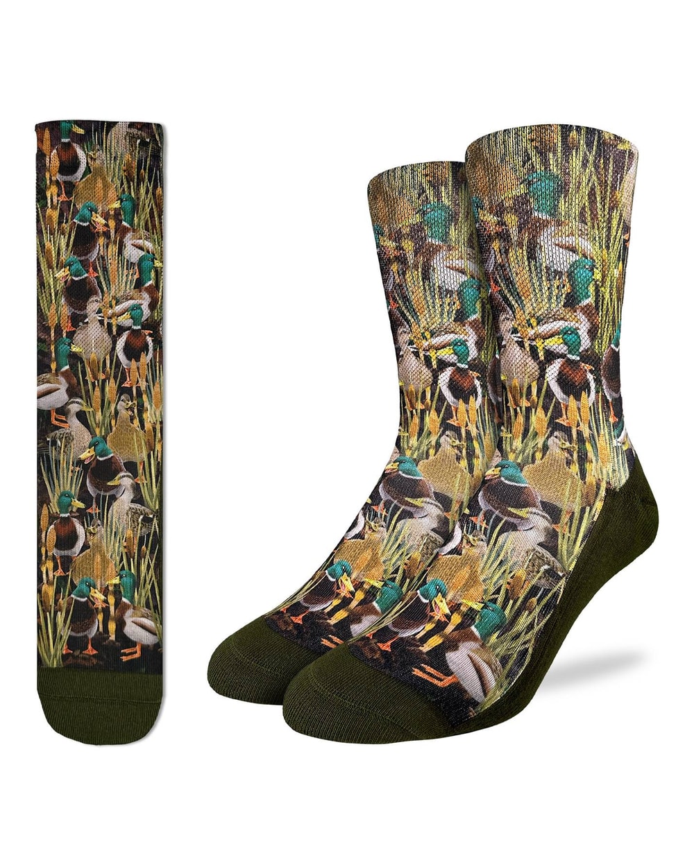 Good Luck Sock Men's Mallard Ducks in the Marsh Socks